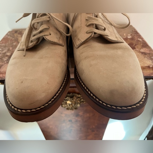 Tommy Hilifingr leather Cream Oxford Shoes with Suede Material and Sturdy Sole - Picture 3 of 8